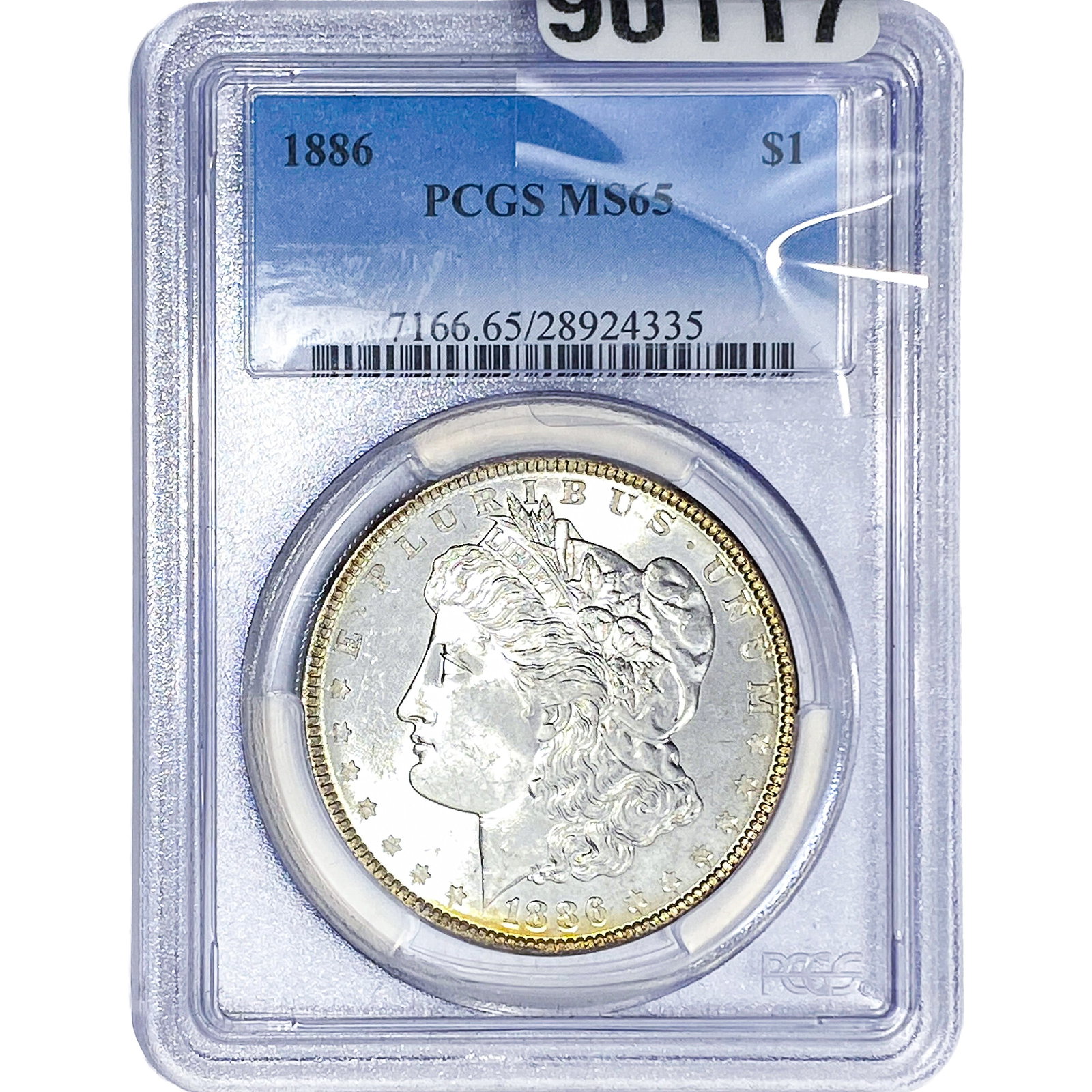 1886 Morgan Silver Dollar PCGS MS65: 1886 Morgan Silver Dollar PCGS MS65
