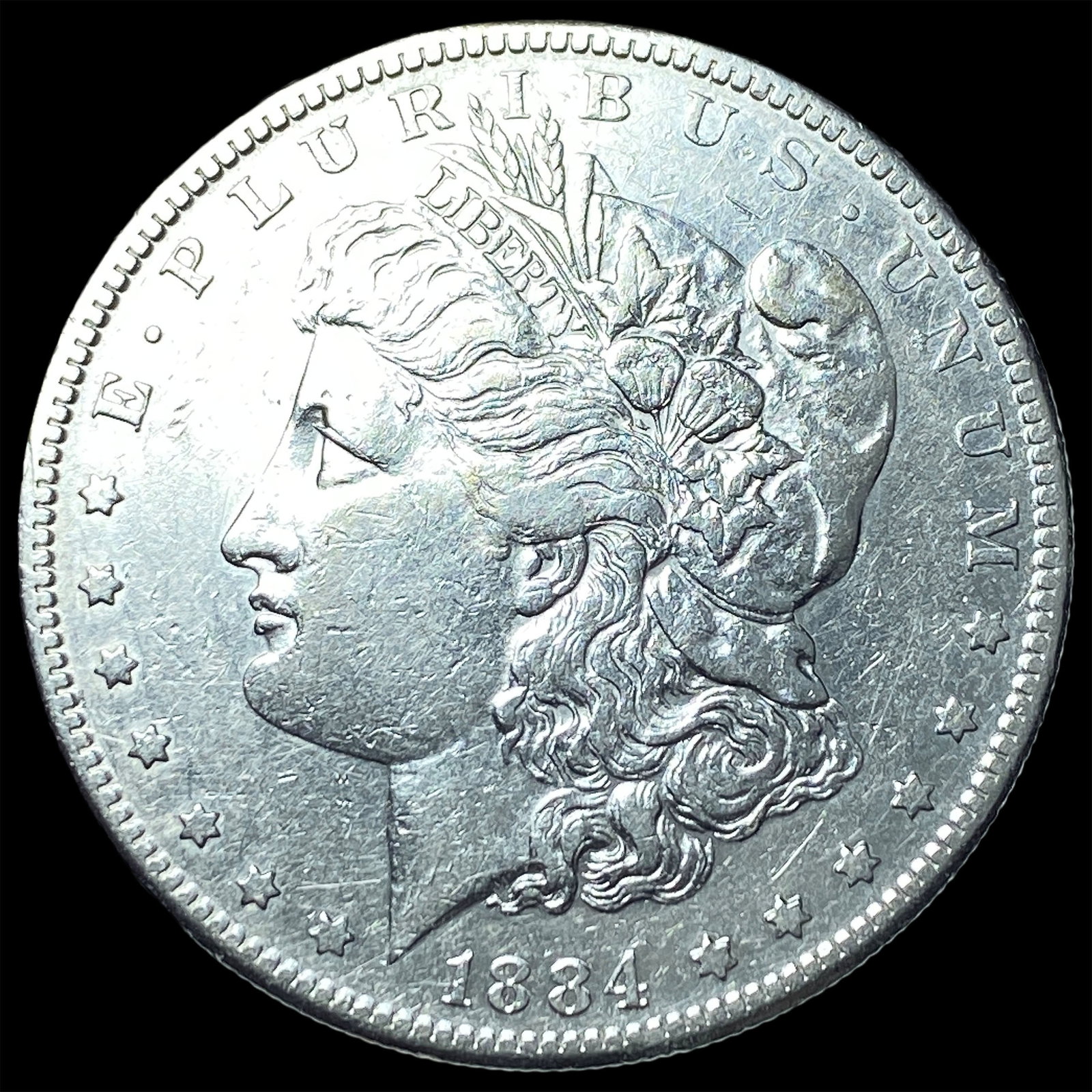1884-S Morgan Silver Dollar NEARLY UNCIRCULATED: 1884-S Morgan Silver Dollar NEARLY UNCIRCULATED