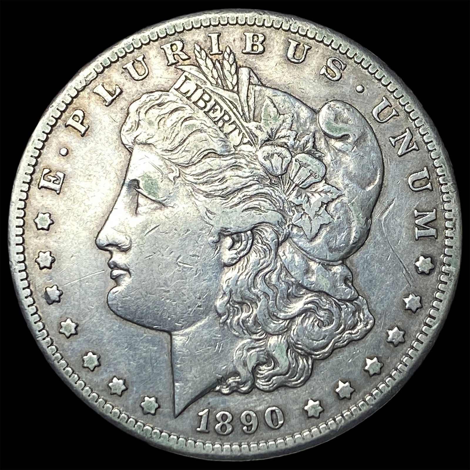 1890-CC Silver Morgan Dollar NEARLY UNCIRCULATED: 1890-CC Silver Morgan Dollar NEARLY UNCIRCULATED
