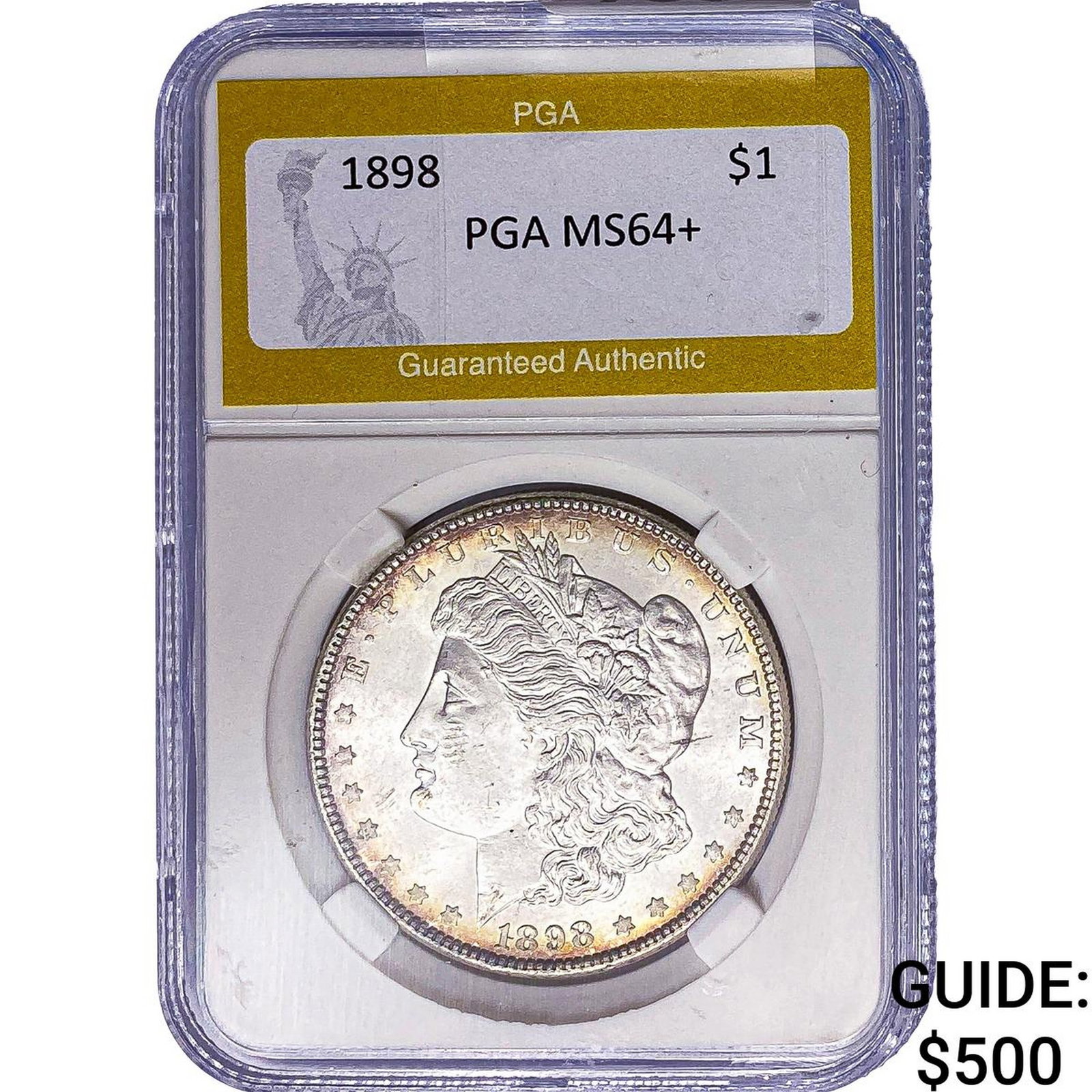 1898 Morgan Silver Dollar PGA MS64+: 1898 Morgan Silver Dollar PGA MS64+