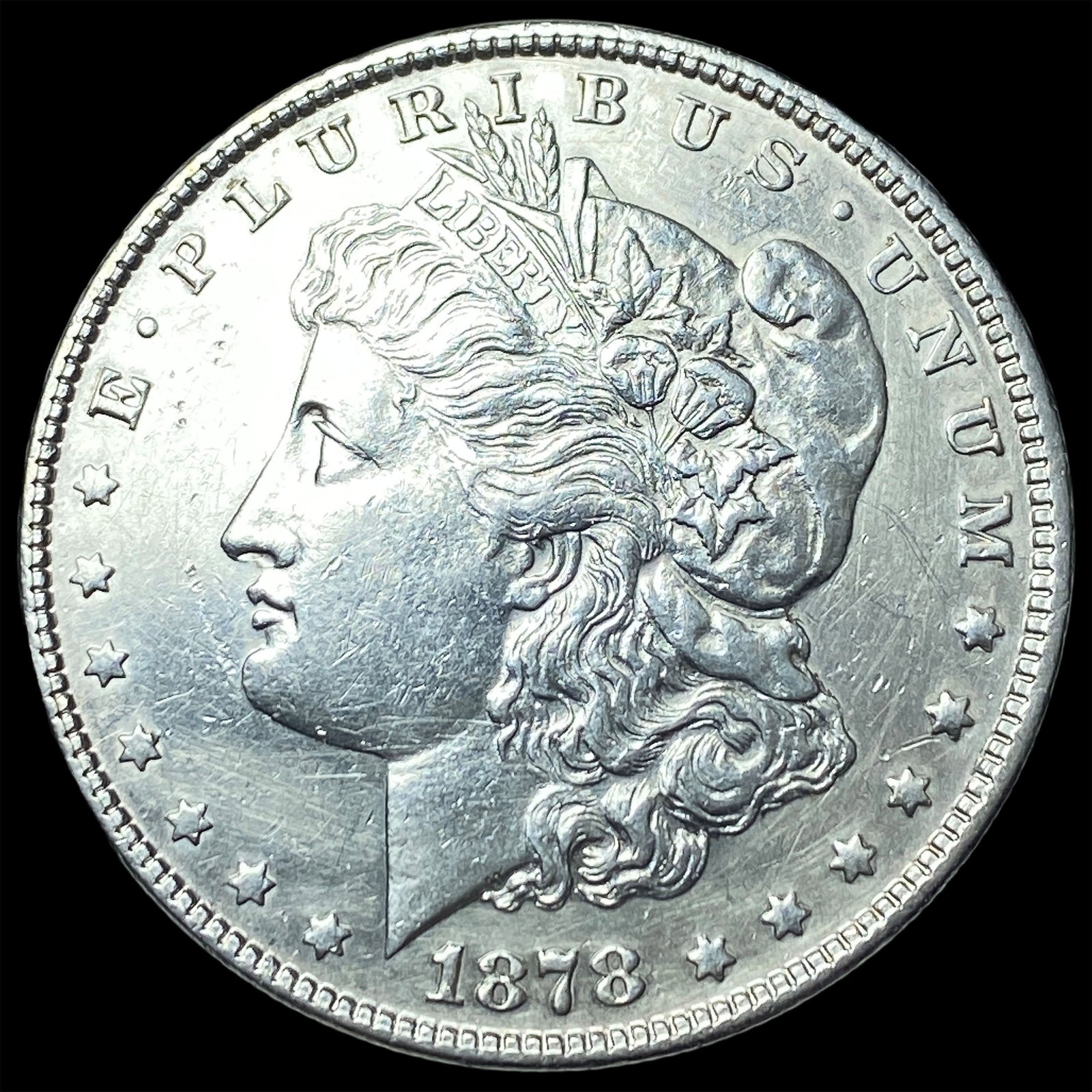 1878 Silver Morgan Dollar CLOSELY UNCIRCULATED: 1878 Silver Morgan Dollar CLOSELY UNCIRCULATED