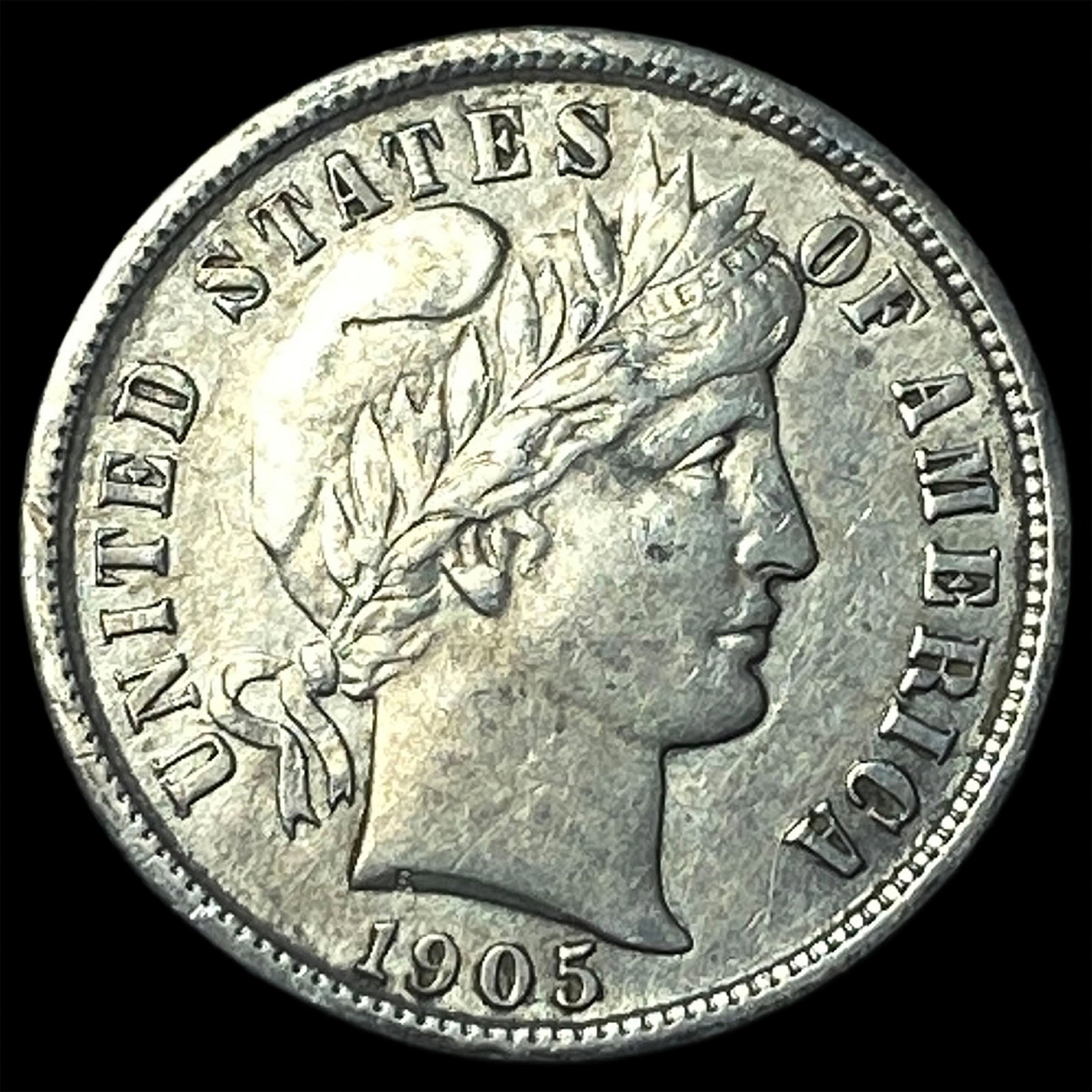 1905 Barber Dime CLOSELY UNCIRCULATED: 1905 Barber Dime CLOSELY UNCIRCULATED