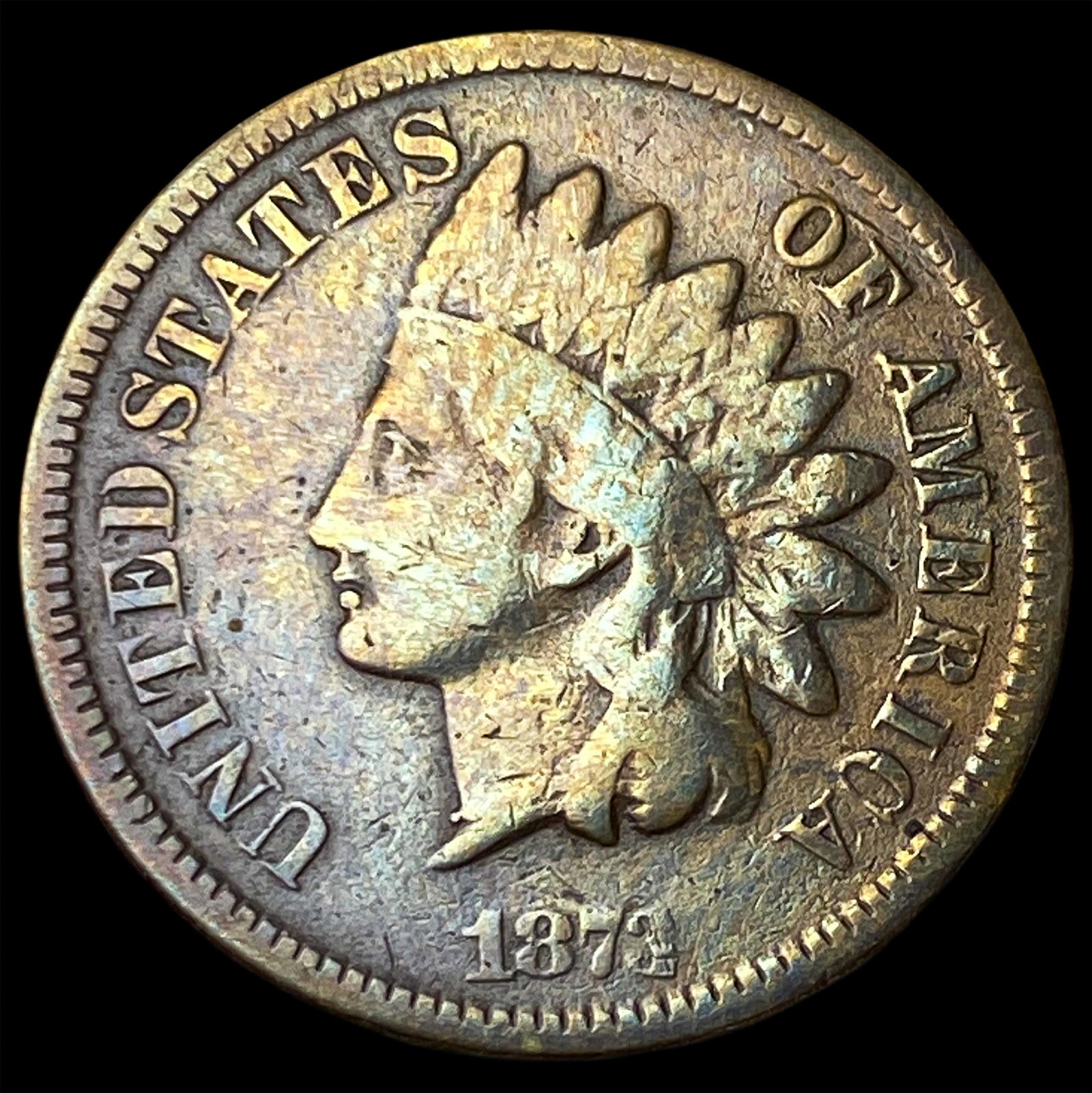 1873 Indian Head Cent NICELY CIRCULATED: 1873 Indian Head Cent NICELY CIRCULATED