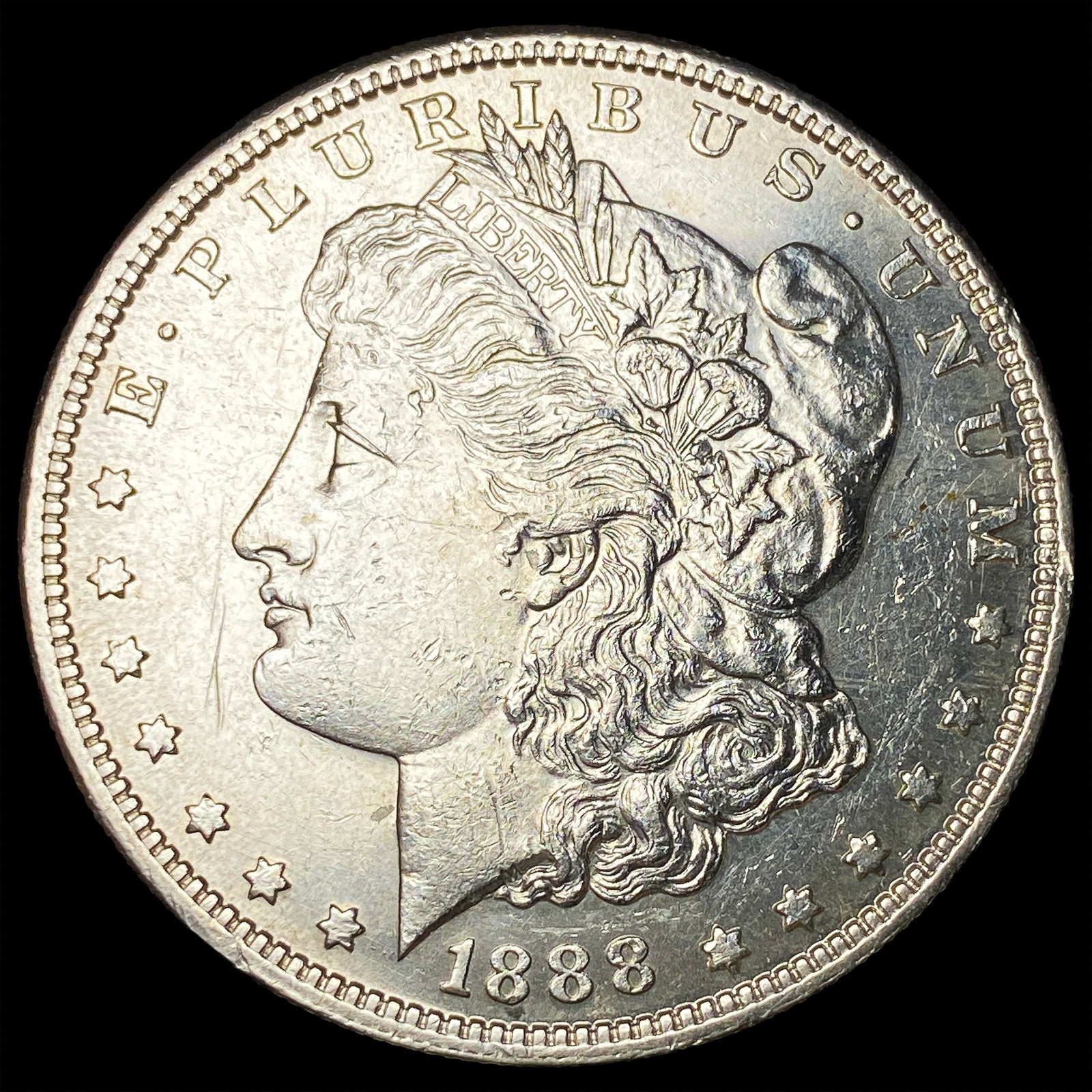 1888-S Silver Morgan Dollar CHOICE AU: 1888-S Silver Morgan Dollar CHOICE AU