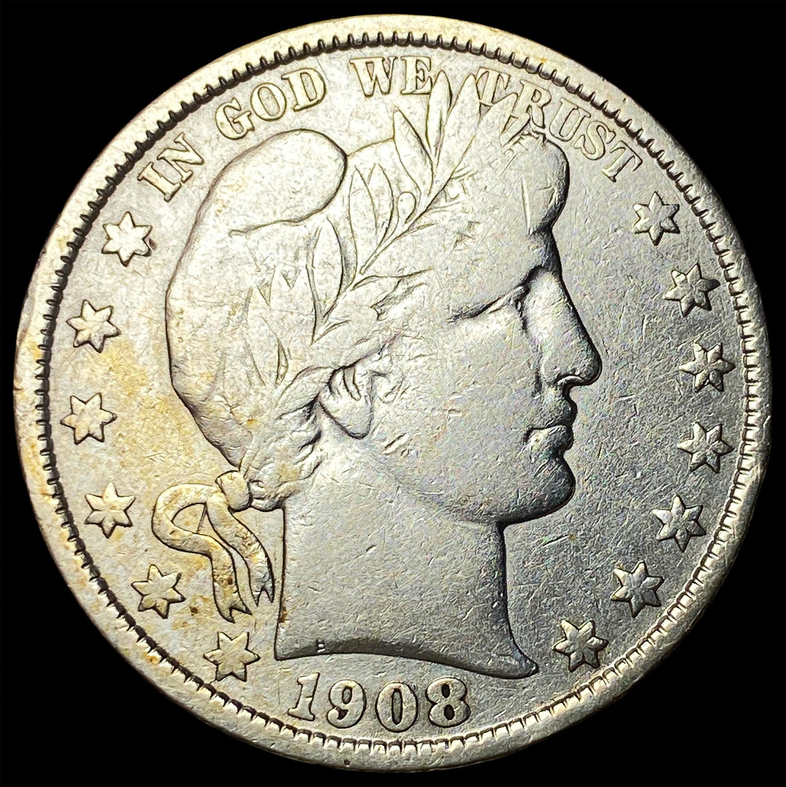 1908 Barber Half Dollar LIGHTLY CIRCULATED (1 of 2)