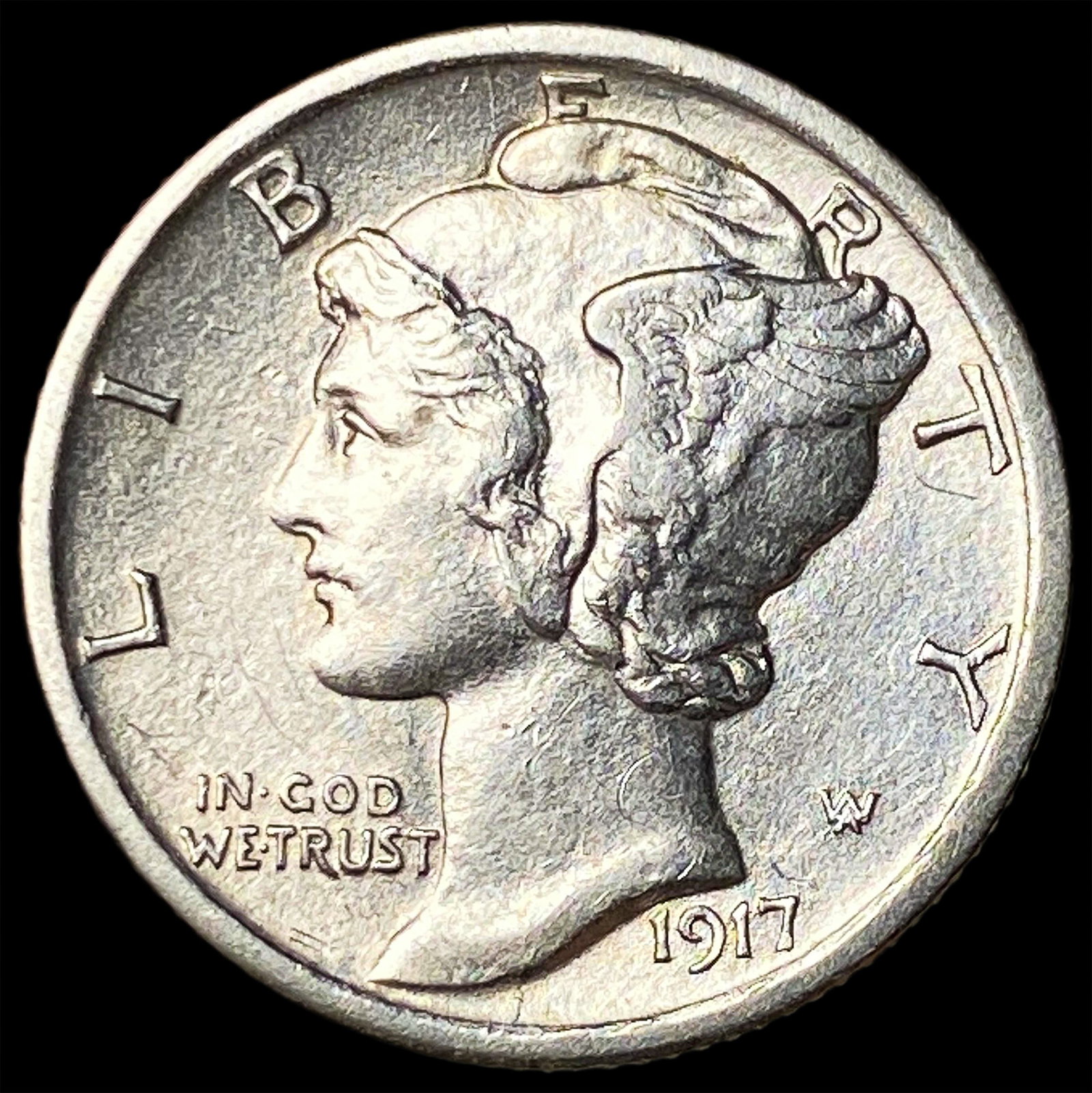1917-D Silver Mercury Dime UNCIRCULATED: 1917-D Silver Mercury Dime UNCIRCULATED