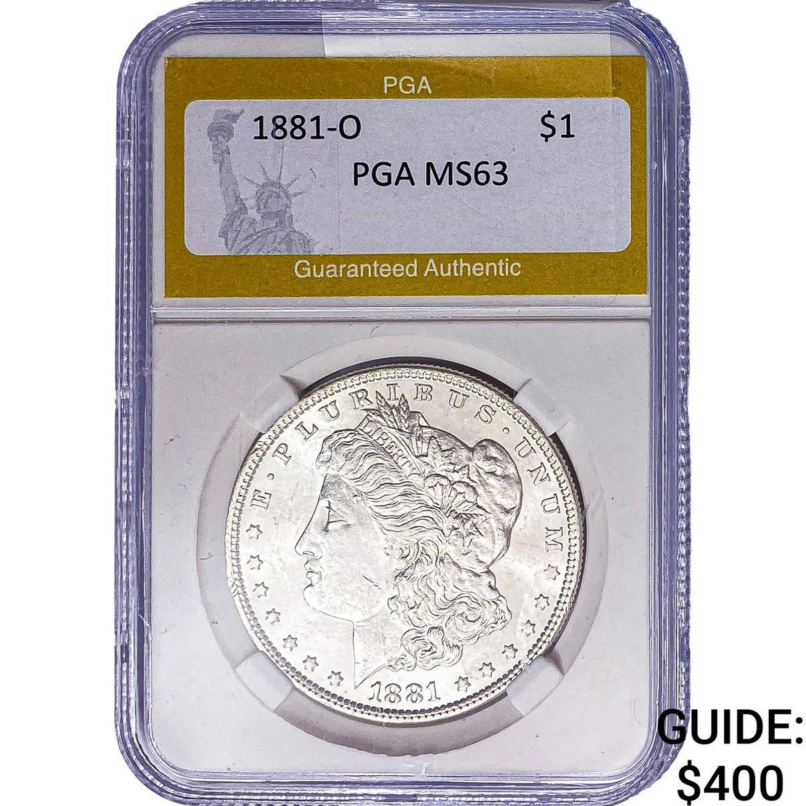 1881-O Morgan Silver Dollar PGA MS63: 1881-O Morgan Silver Dollar PGA MS63
