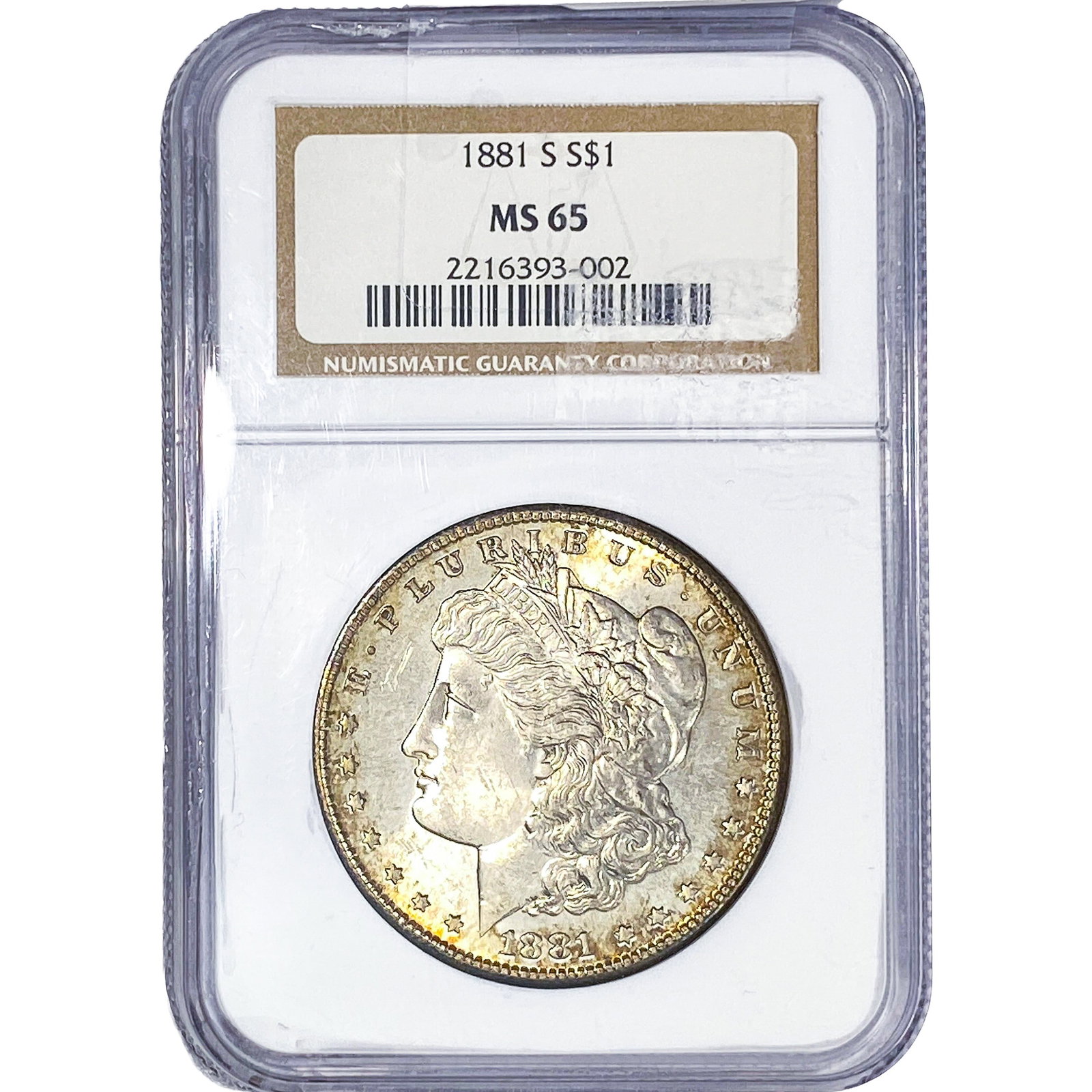1881-S Morgan Silver Dollar NGC MS65: 1881-S Morgan Silver Dollar NGC MS65