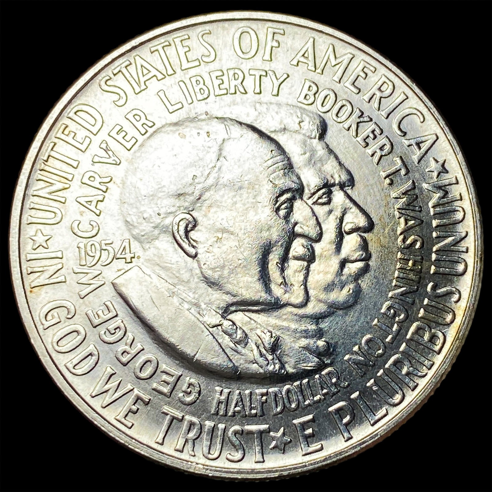 1954 Silver Half Dollar Booker T. Washington & George Washington Carver UNCIRCULATED (1 of 2)