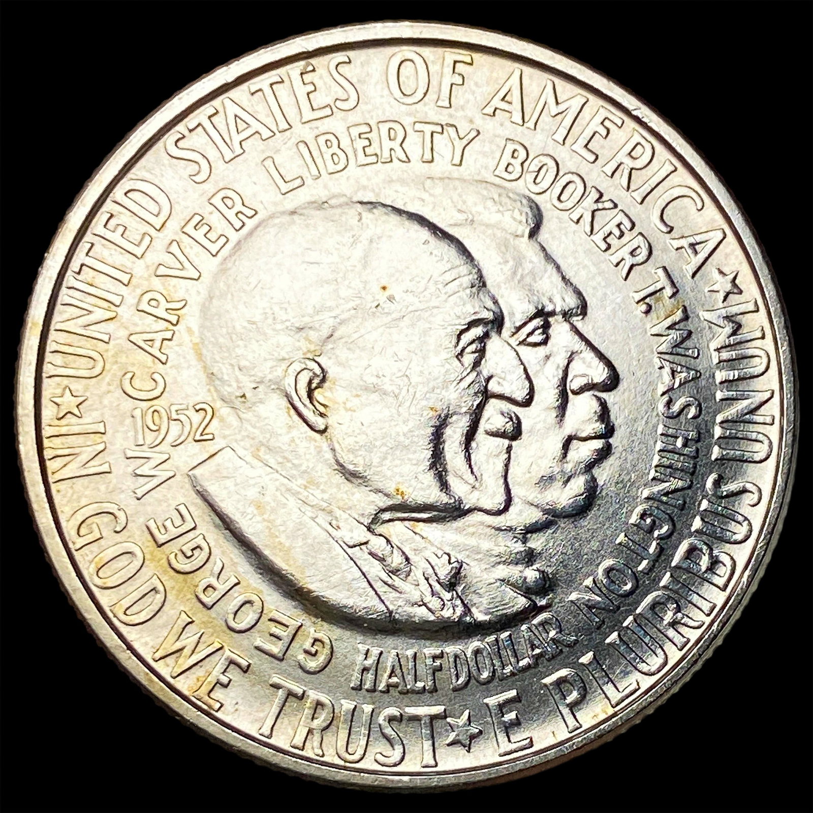 1952-D Silver Half Dollar Booker T. Washington/Carver UNCIRCULATED: 1952-D Silver Half Dollar Booker T. Washington/Carver UNCIRCULATED