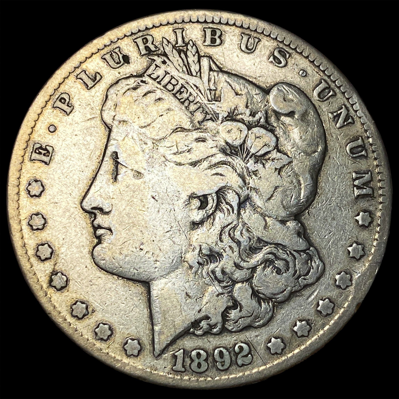 1892-CC Silver Morgan Dollar LIGHTLY CIRCULATED: 1892-CC Silver Morgan Dollar LIGHTLY CIRCULATED