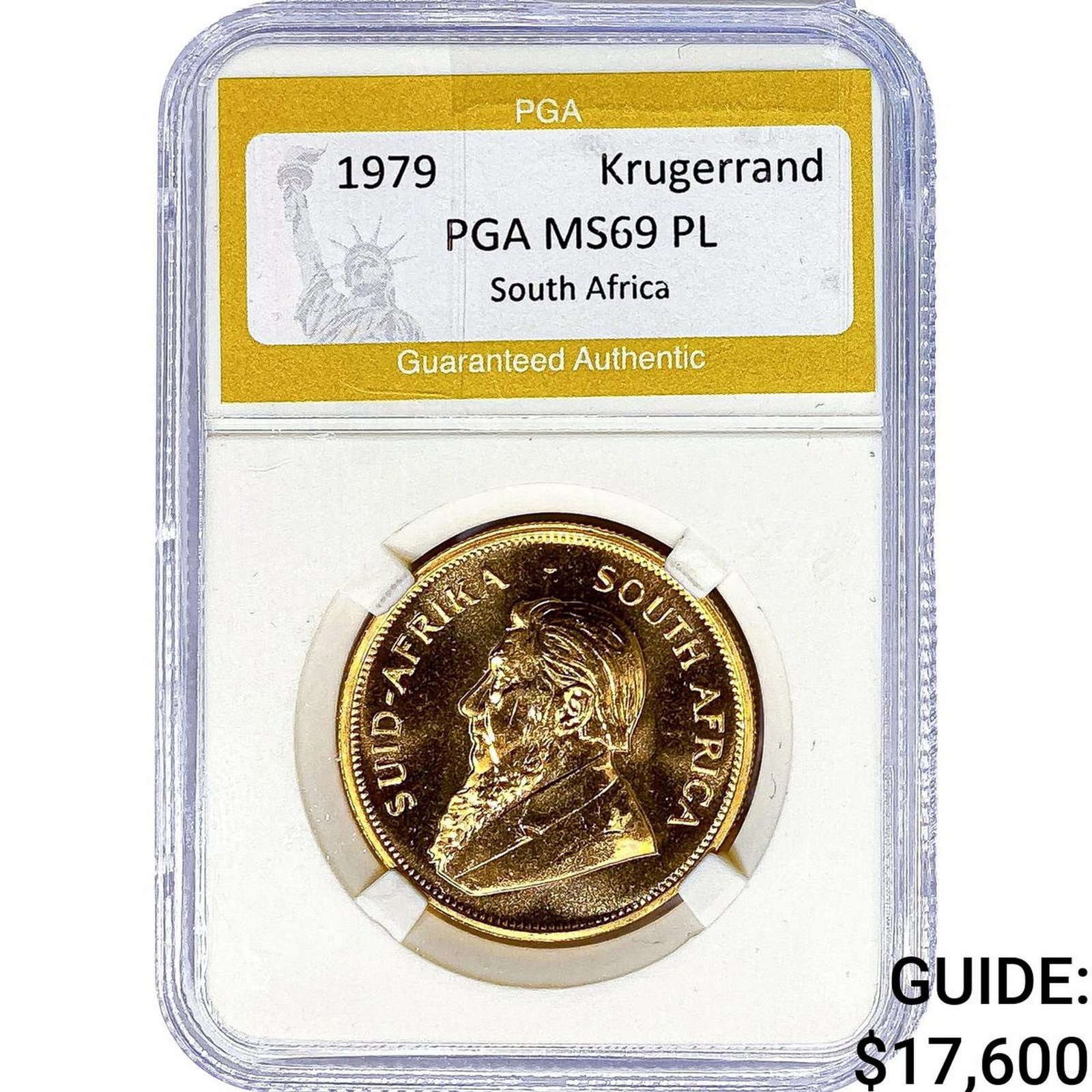1979 South Africa 1oz Gold Krugerrand PGA MS69 PL: 1979 South Africa 1oz Gold Krugerrand PGA MS69 PL