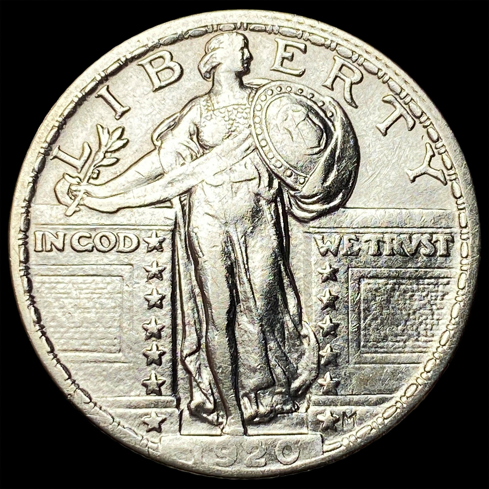 1920 Standing Liberty Quarter CLOSELY UNCIRCULATED: 1920 Standing Liberty Quarter CLOSELY UNCIRCULATED