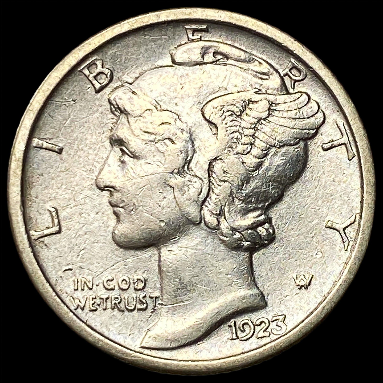 1923-S Mercury Dime CLOSELY UNCIRCULATED: 1923-S Mercury Dime CLOSELY UNCIRCULATED
