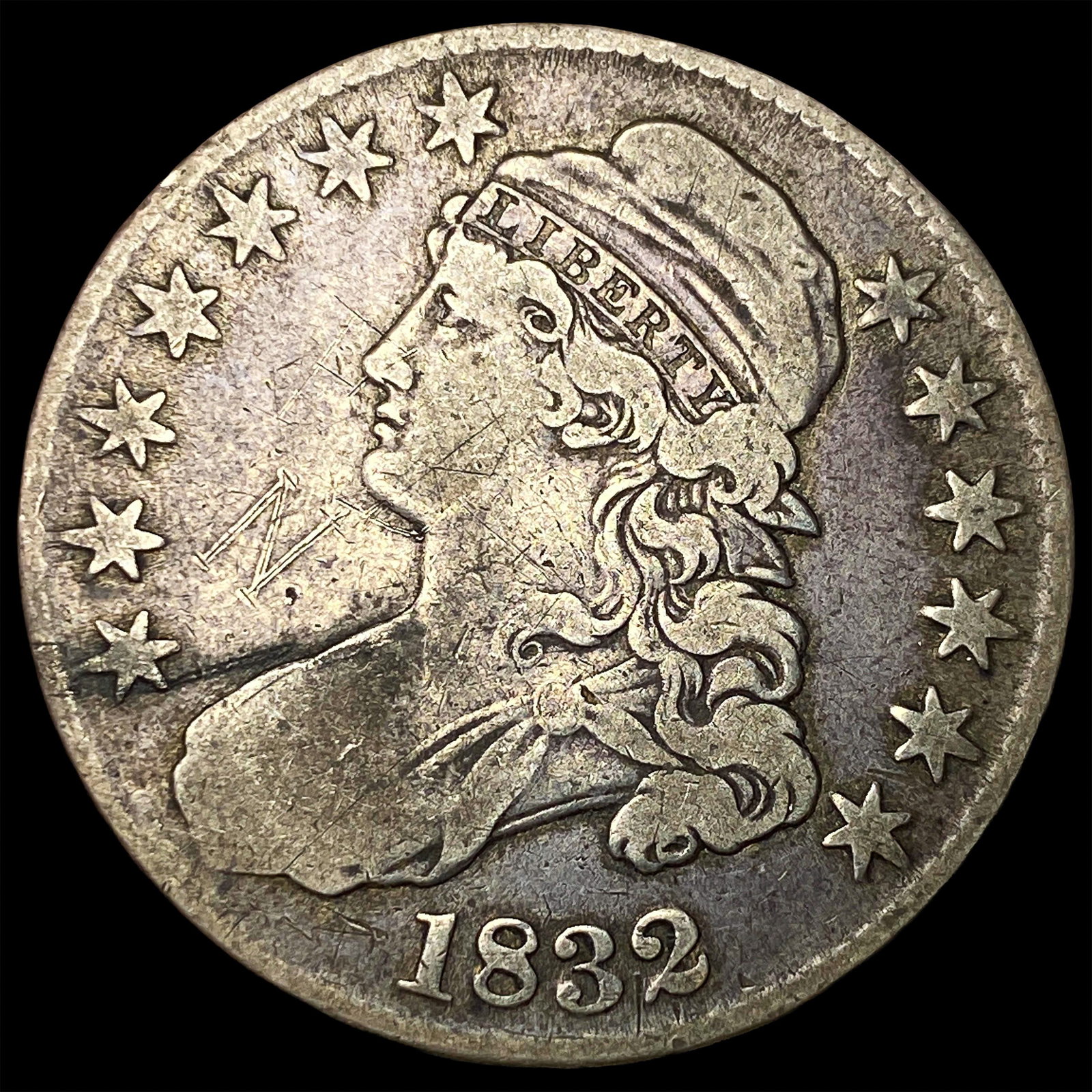 1832 Capped Bust Half Dollar NEARLY UNCIRCULATED: 1832 Capped Bust Half Dollar NEARLY UNCIRCULATED