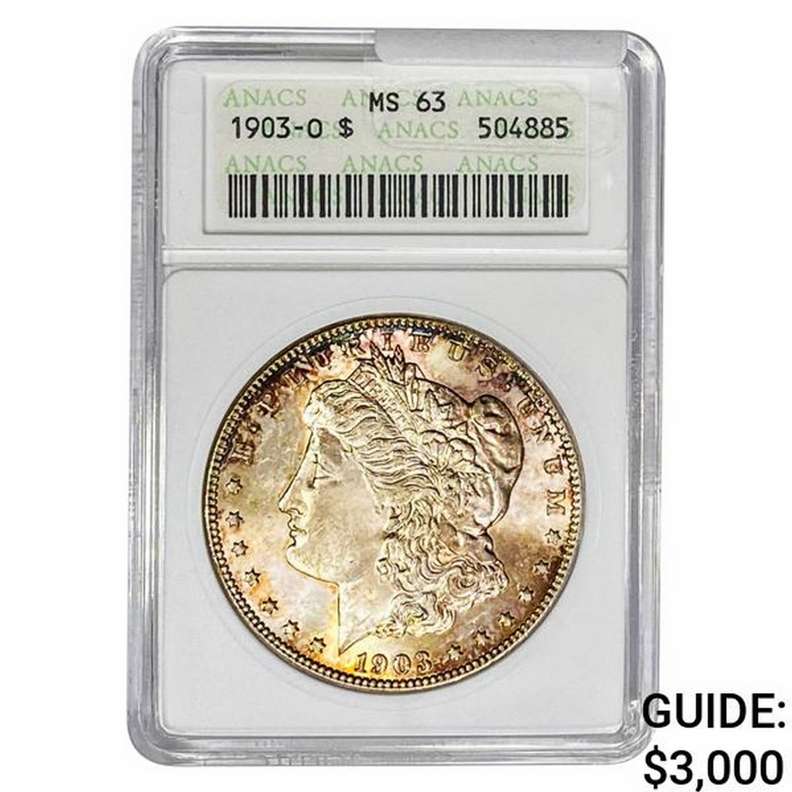 1903-O Morgan Silver Dollar ANACS MS63: 1903-O Morgan Silver Dollar ANACS MS63