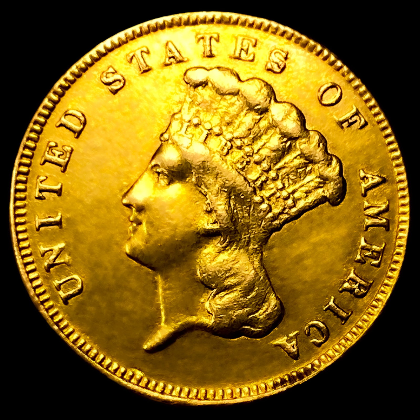 1885 $3 Gold Piece (1 of 2)