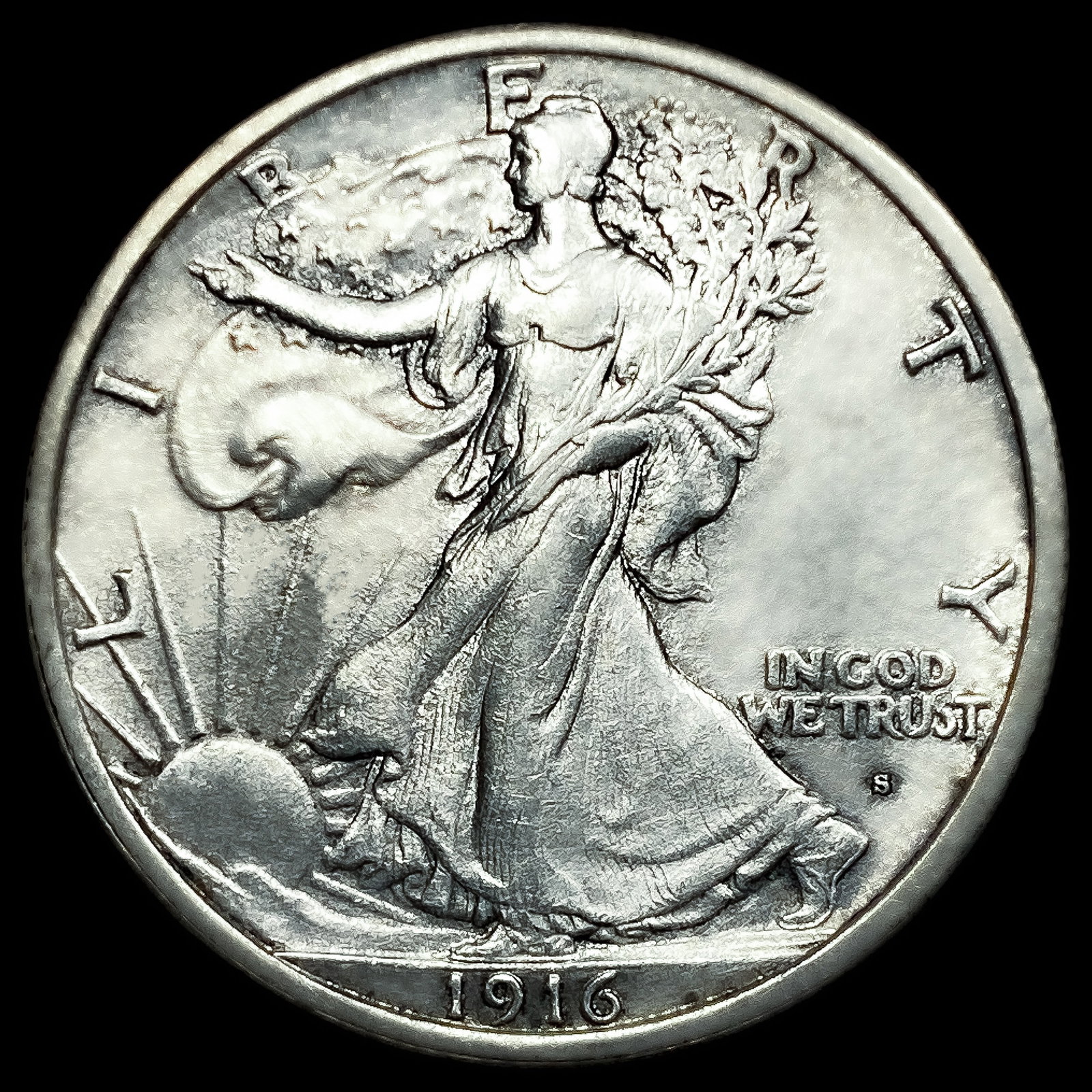 1916-S Walking Liberty Half Dollar (1 of 2)