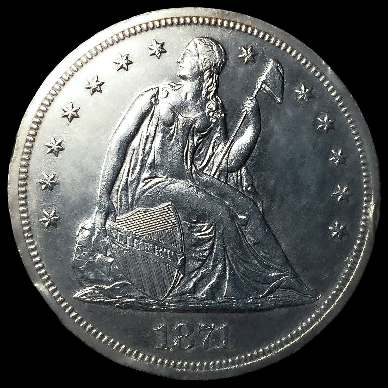 1871 Seated Liberty Dollar: 1871 Seated Liberty Dollar