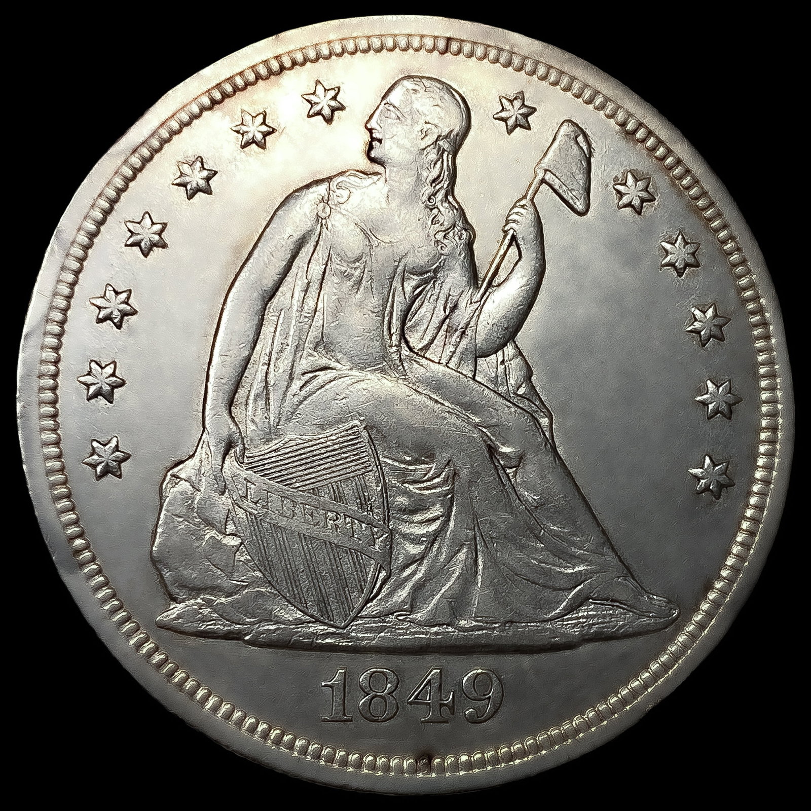 1849 Seated Liberty Dollar: 1849 Seated Liberty Dollar
