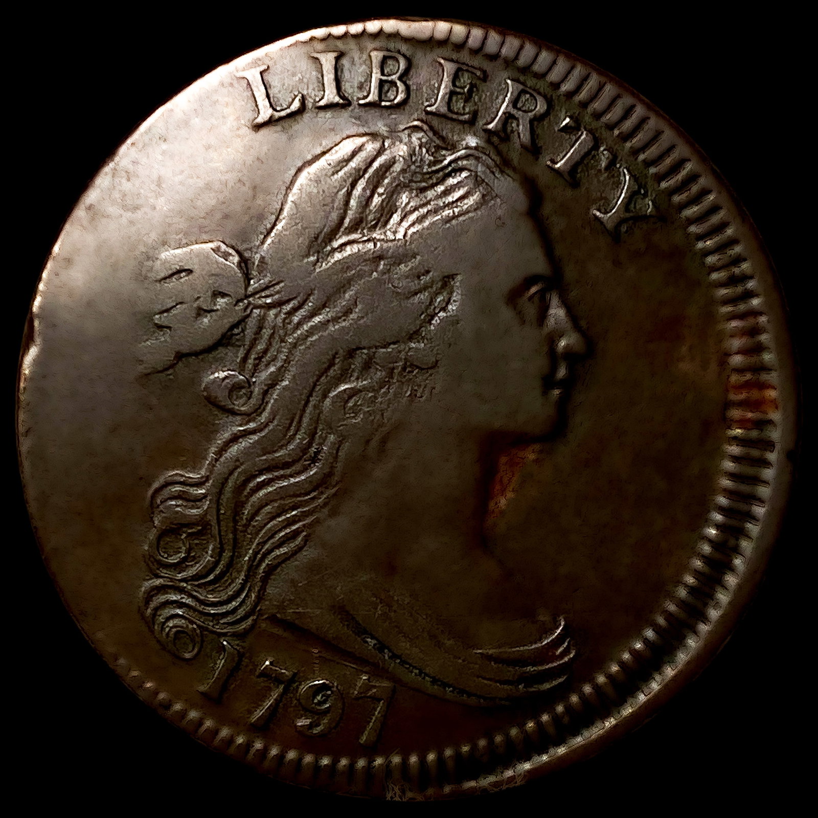 1797 Off-Center Draped Bust Large Cent (1 of 2)