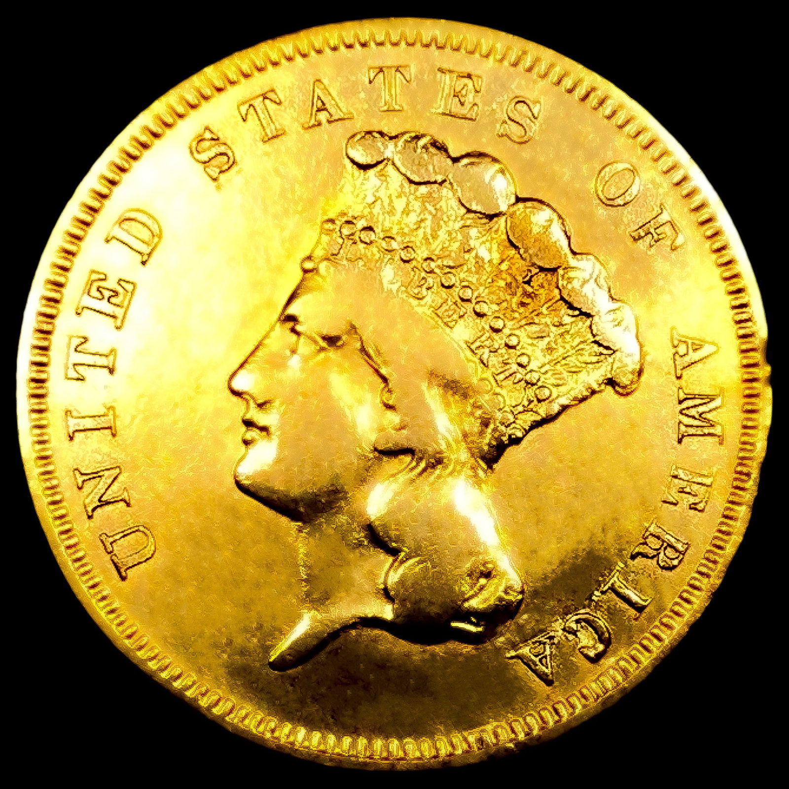 1856-S $3 Gold Piece (1 of 2)