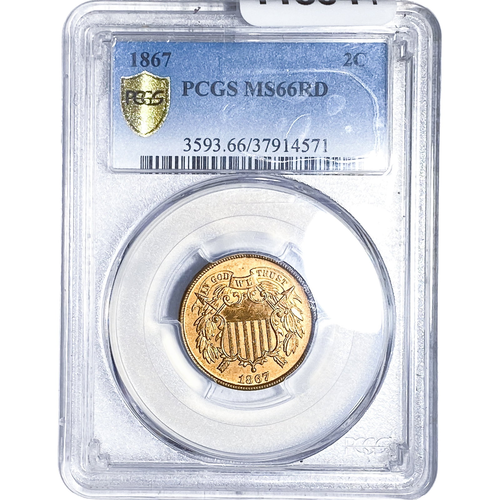 1867 Two Cent Piece PCGS MS66 RD (1 of 4)