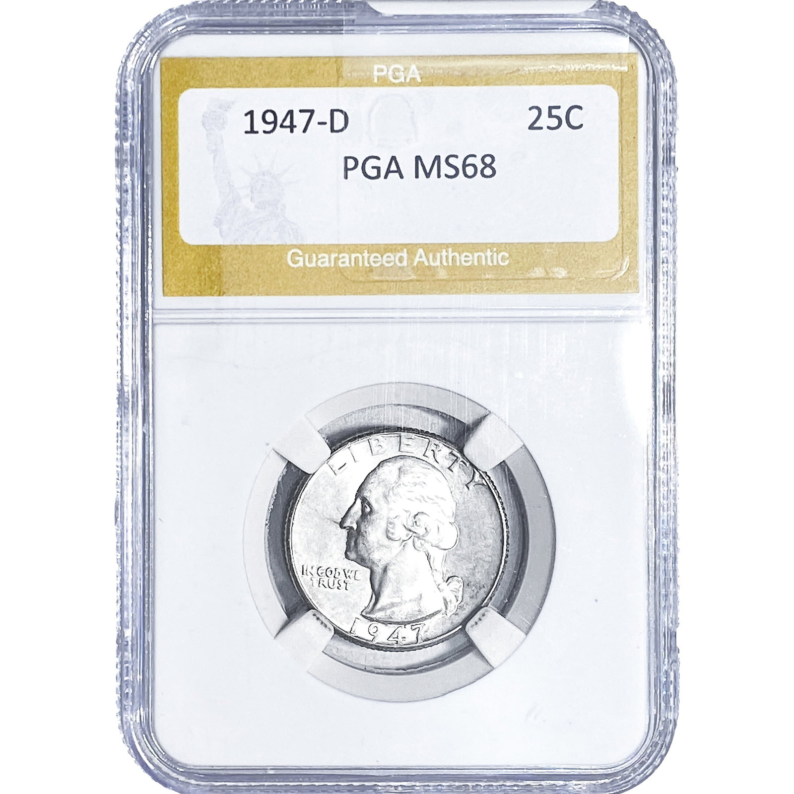 1947-D Washington Silver Quarter PGA MS68 (1 of 4)