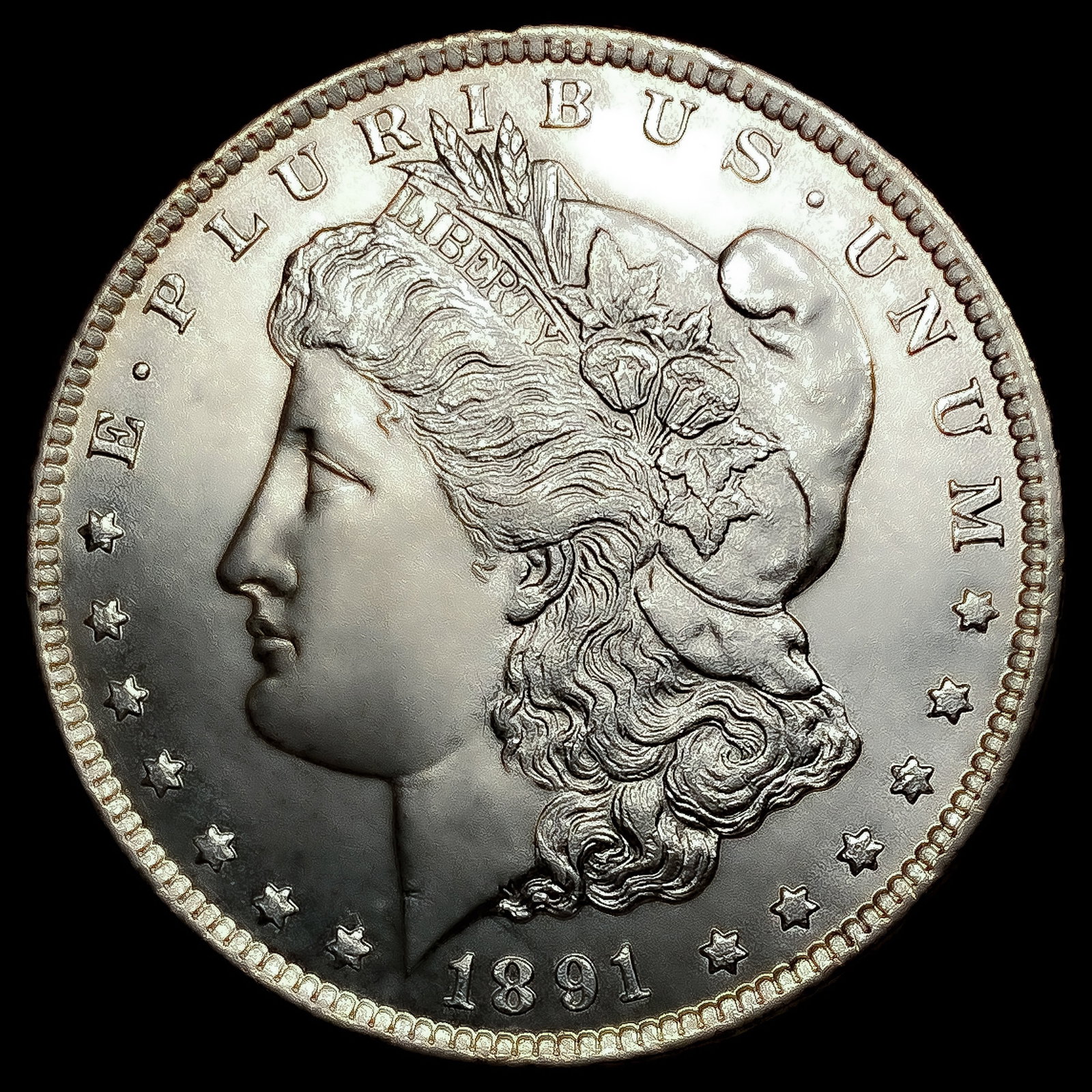 1891-CC Spitting Eagle Morgan Silver Dollar: 1891-CC Spitting Eagle Morgan Silver Dollar