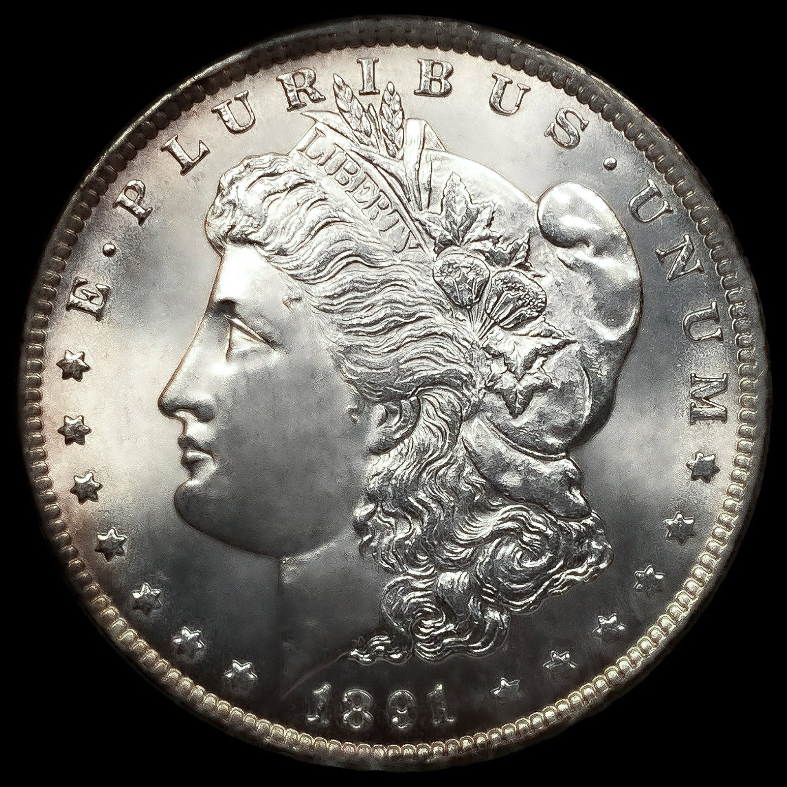 1891-CC Spitting Eagle Morgan Silver Dollar: 1891-CC Spitting Eagle Morgan Silver Dollar