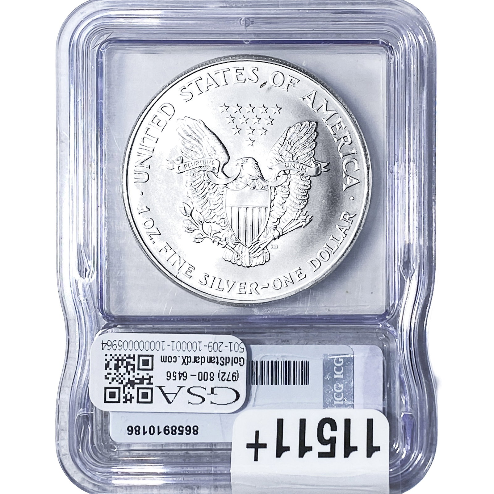 1999 Silver Eagle ICG MS70 - 2