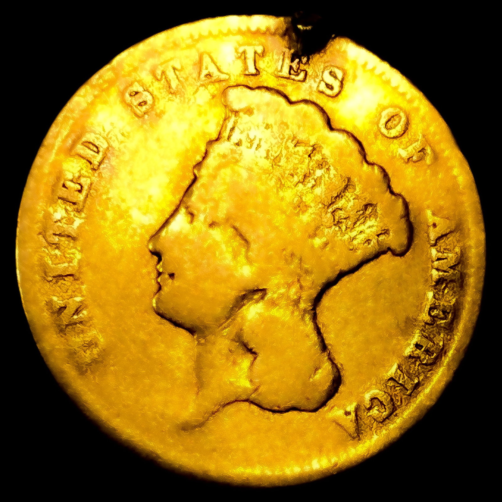 1856-S $3 Gold Piece (1 of 2)