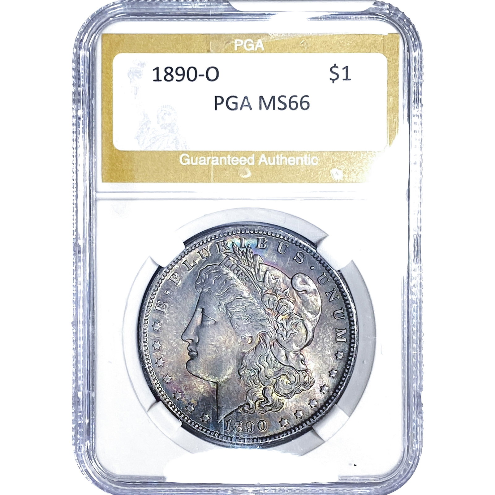 1890-O Morgan Silver Dollar PGA MS66: 1890-O Morgan Silver Dollar PGA MS66