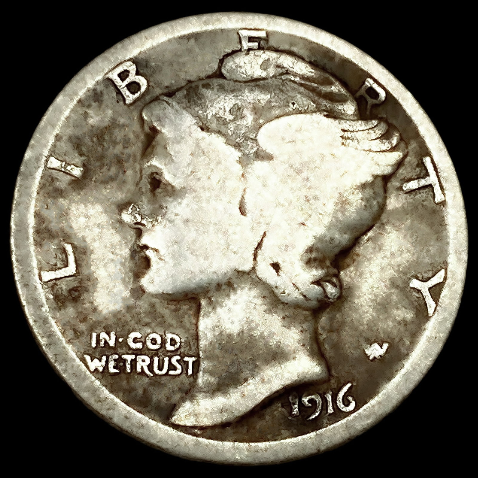 1916-D Mercury Dime (1 of 2)