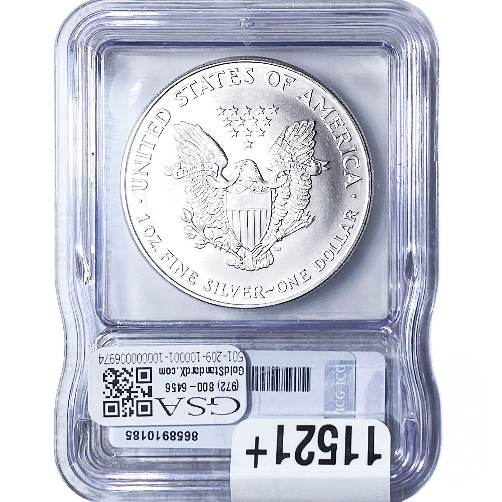 1999 Silver Eagle ICG MS70 - 2