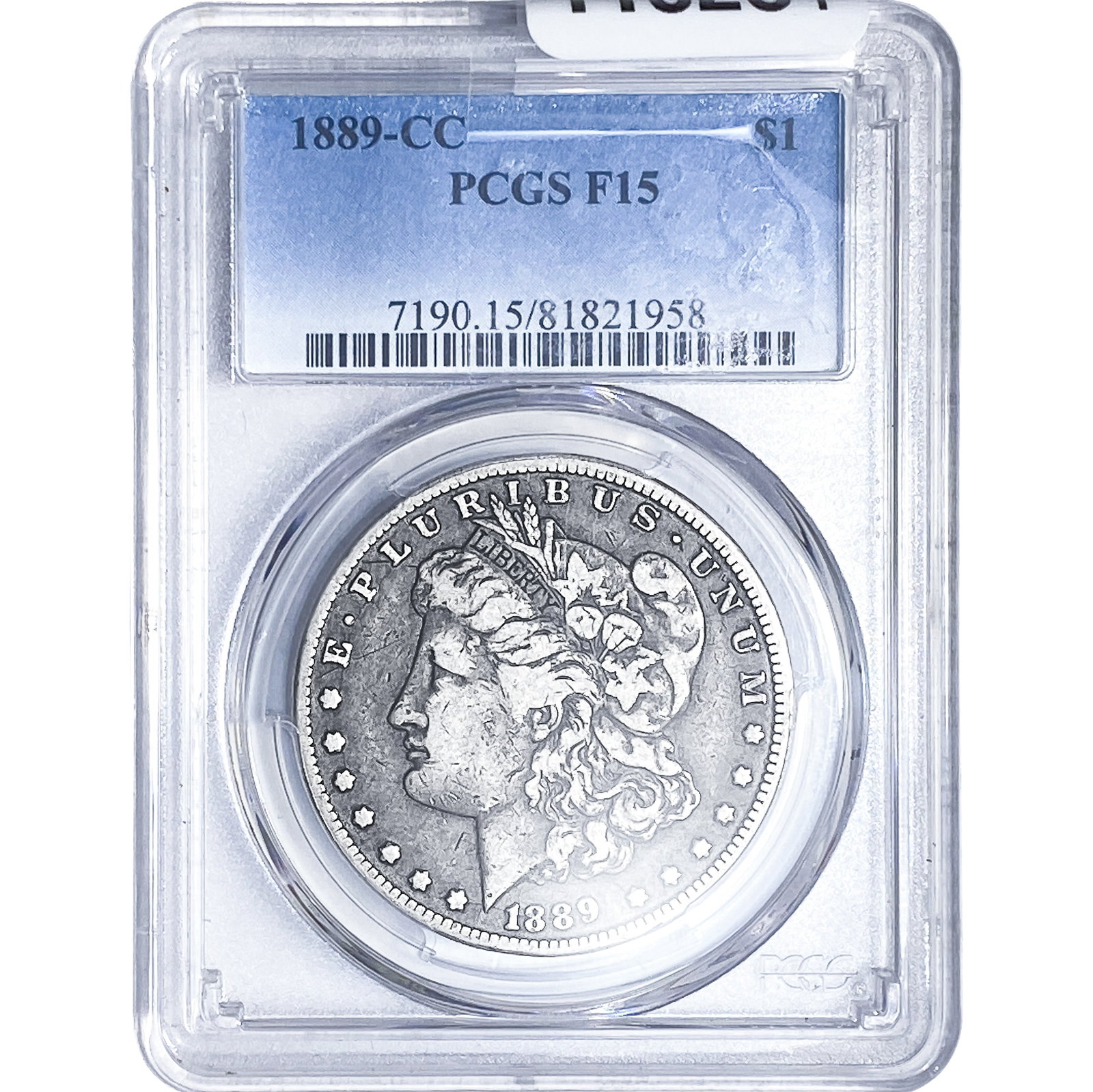 1889-CC Morgan Silver Dollar PCGS F15 (1 of 4)