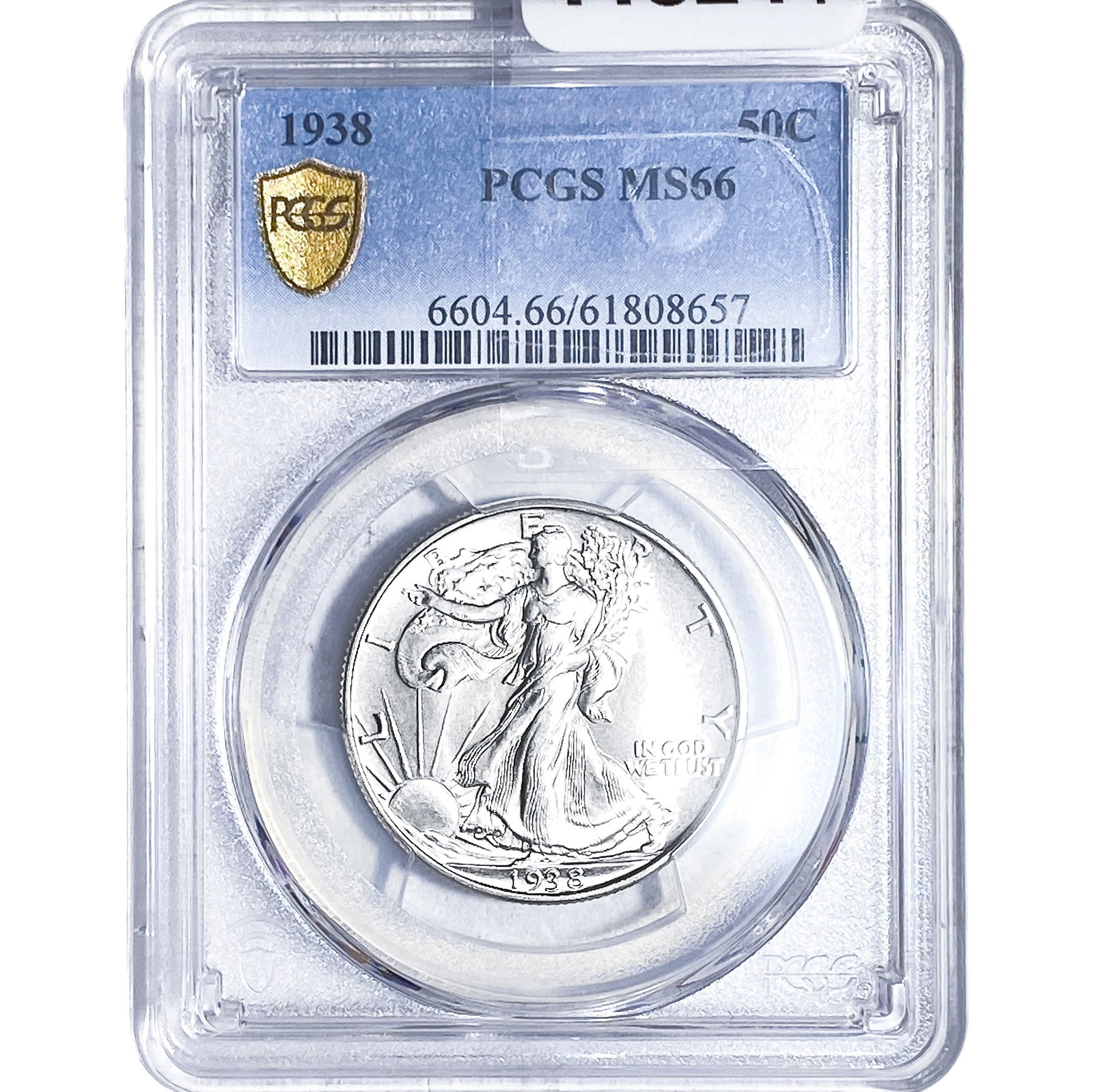 1938 Walking Liberty Half Dollar PCGS MS66: 1938 Walking Liberty Half Dollar PCGS MS66