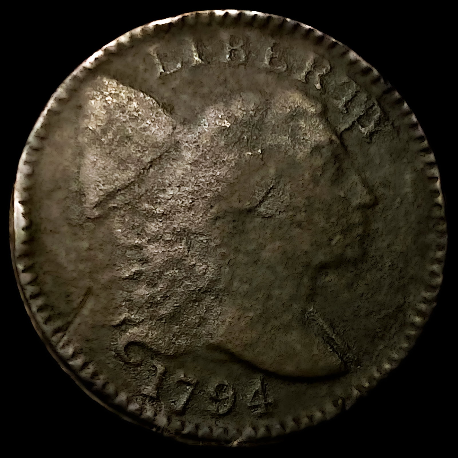 1794 Rev of 95 S-70 Liberty Cap Large Cent: 1794 Rev of 95 S-70 Liberty Cap Large Cent