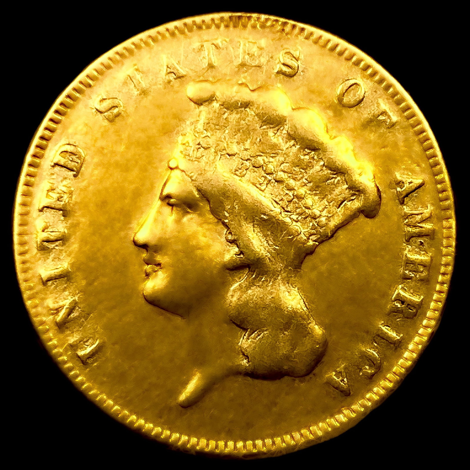 1855 $3 Gold Piece (1 of 2)