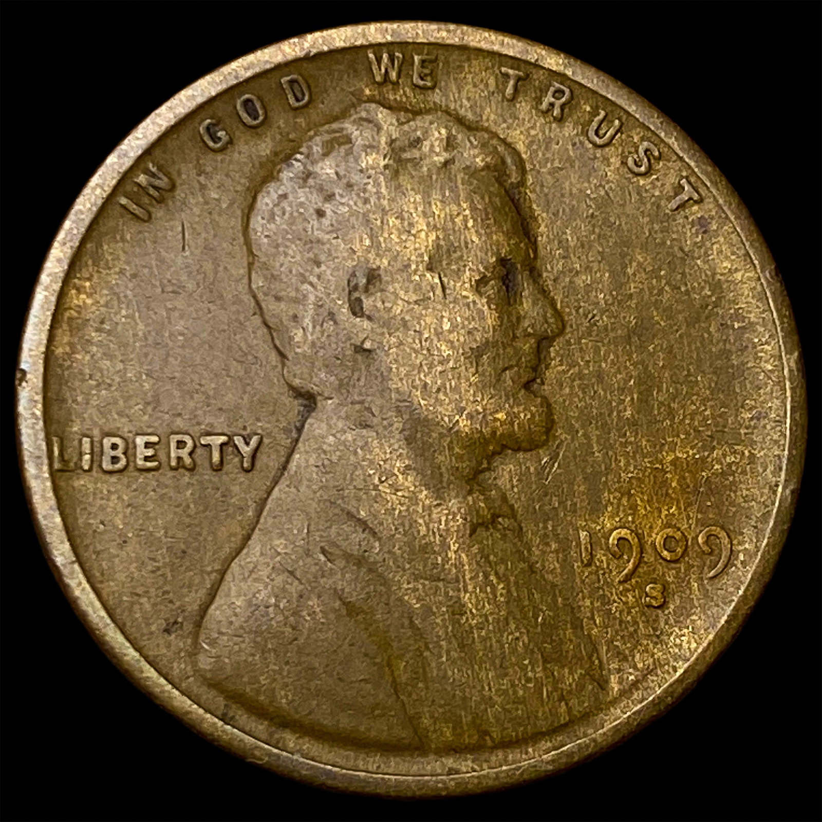1909-S Lincoln Wheat Cent NICELY CIRCULATED (1 of 2)