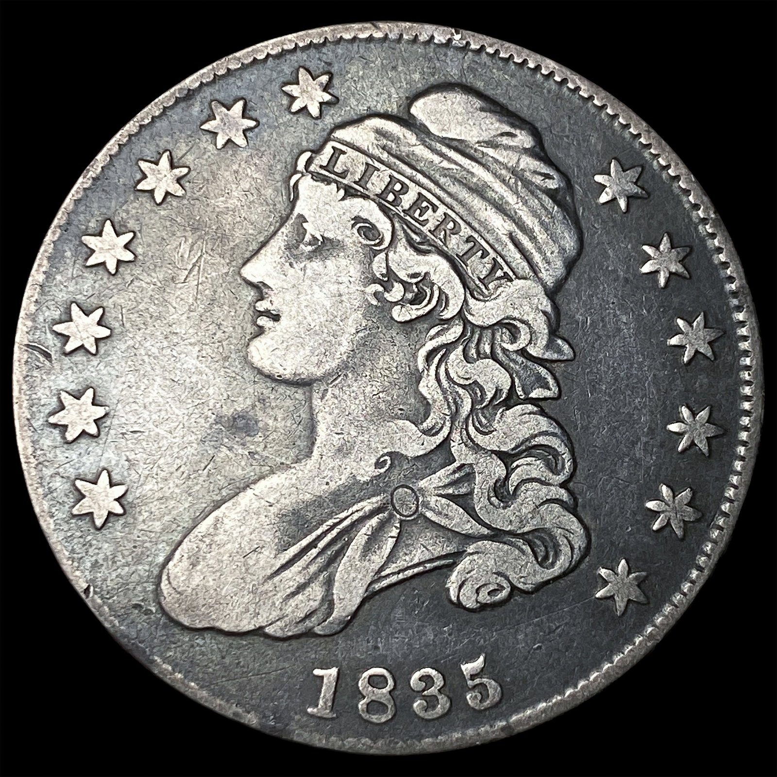 1835 Capped Bust Half Dollar ABOUT UNCIRCULATED (1 of 2)