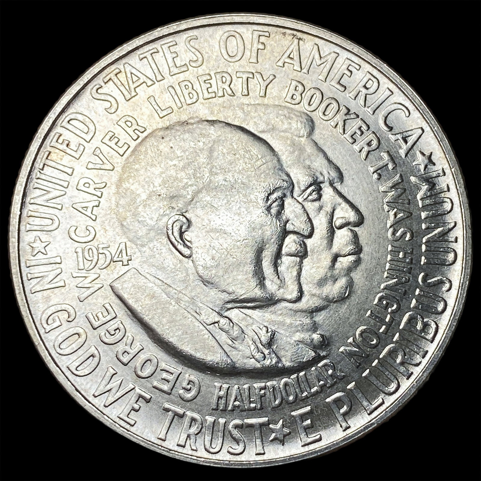 1954 Silver Half Dollar Booker T. Washington/Carver CHOICE BU: 1954 Silver Half Dollar Booker T. Washington/Carver CHOICE BU