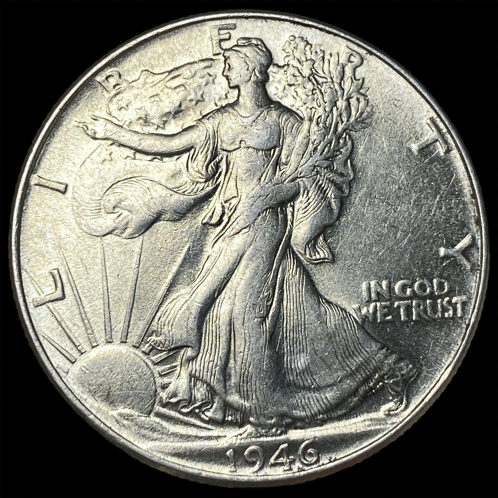 1946 Silver Half Dollar (Walking Liberty) CHOICE AU: 1946 Silver Half Dollar (Walking Liberty) CHOICE AU