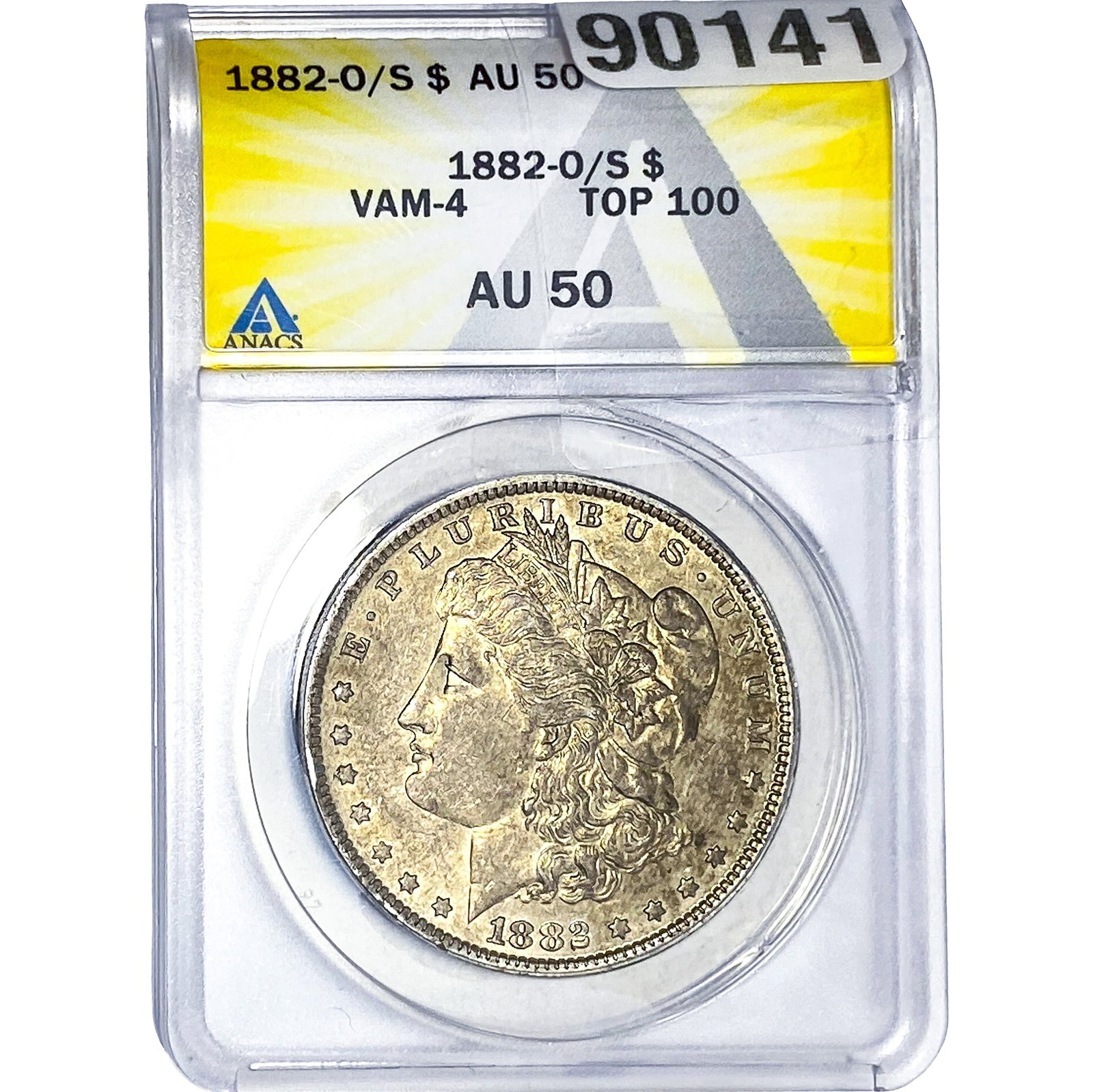 1882-O/S Morgan Silver Dollar ANACS AU50 (1 of 2)