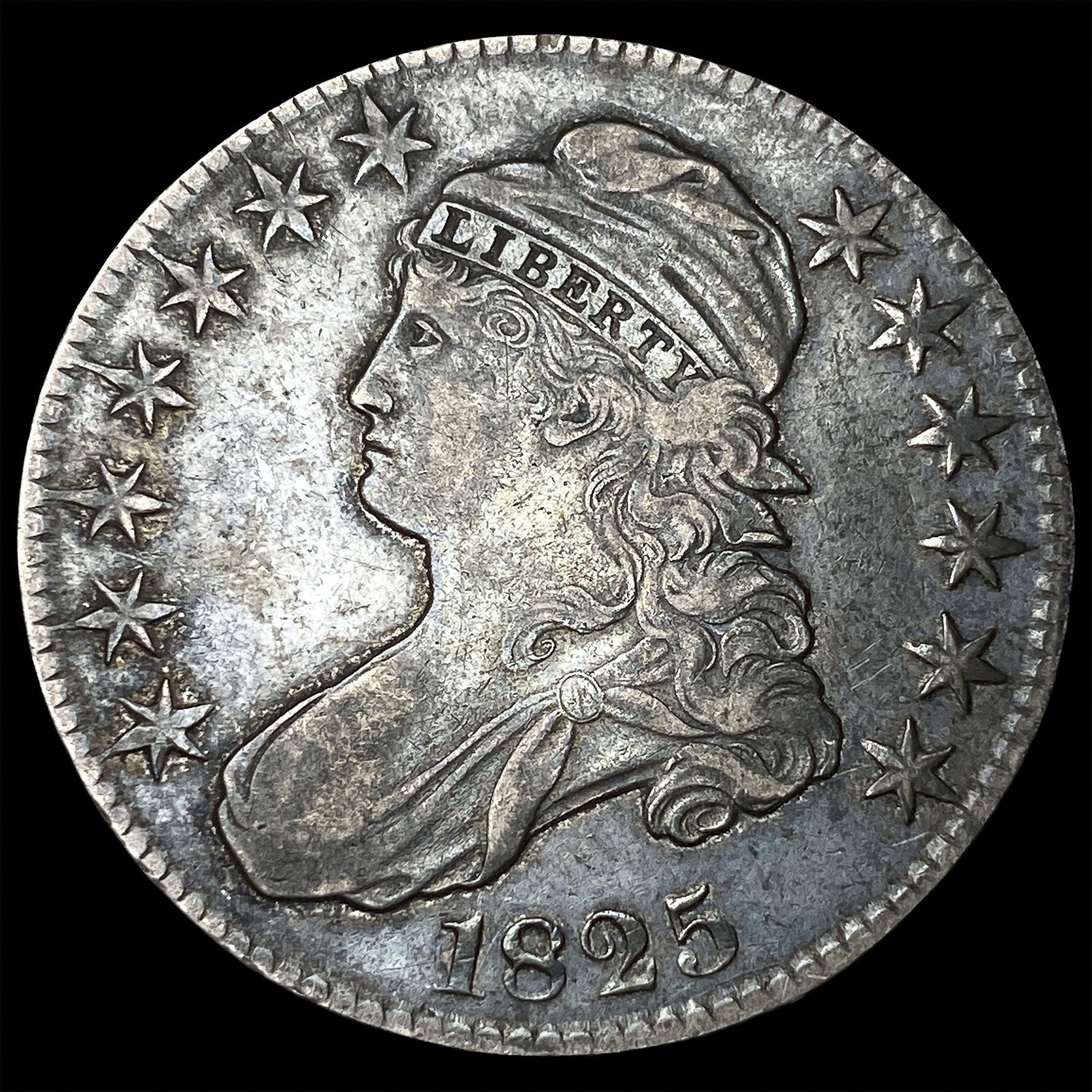 1825 Capped Bust Half Dollar NEARLY UNCIRCULATED (1 of 2)