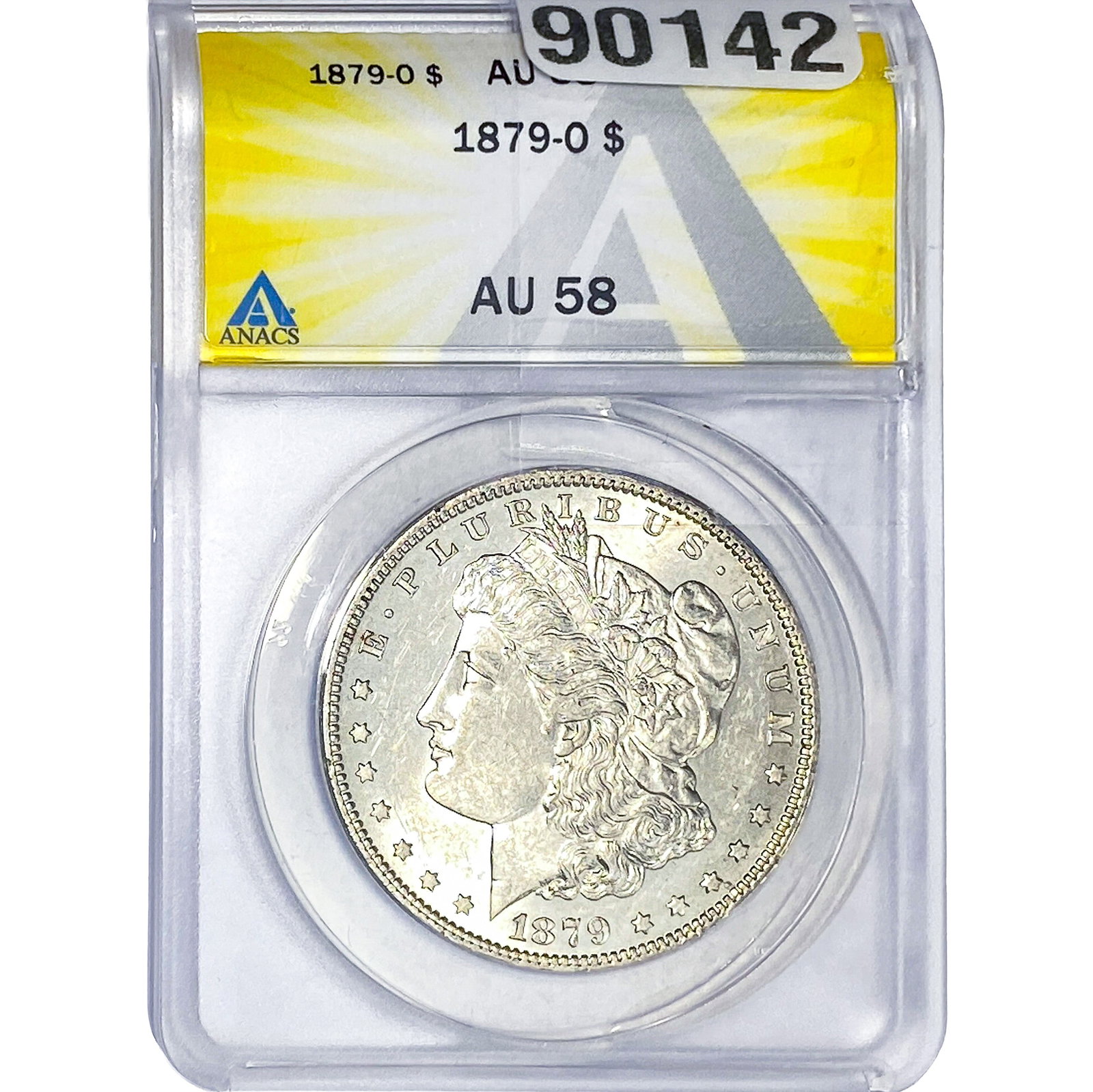 1879-O Morgan Silver Dollar ANACS AU58: 1879-O Morgan Silver Dollar ANACS AU58