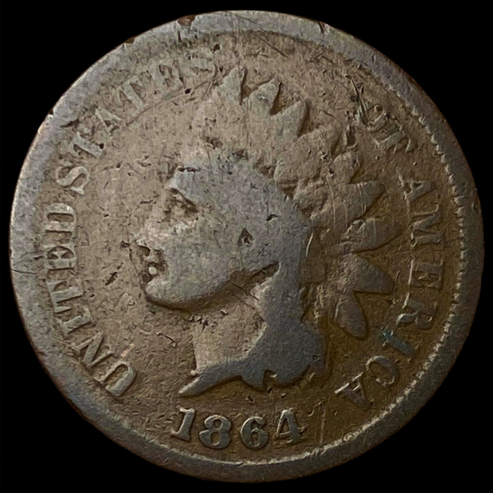 1864 Bronze Indian Head Cent NICELY CIRCULATED (1 of 2)