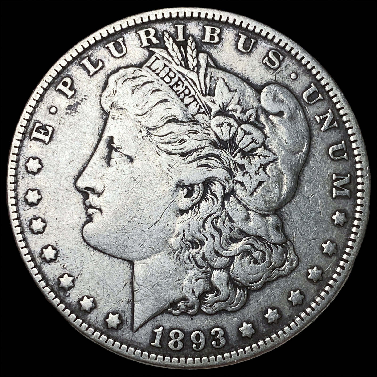 1893 Silver Morgan Dollar LIGHTLY CIRCULATED: 1893 Silver Morgan Dollar LIGHTLY CIRCULATED