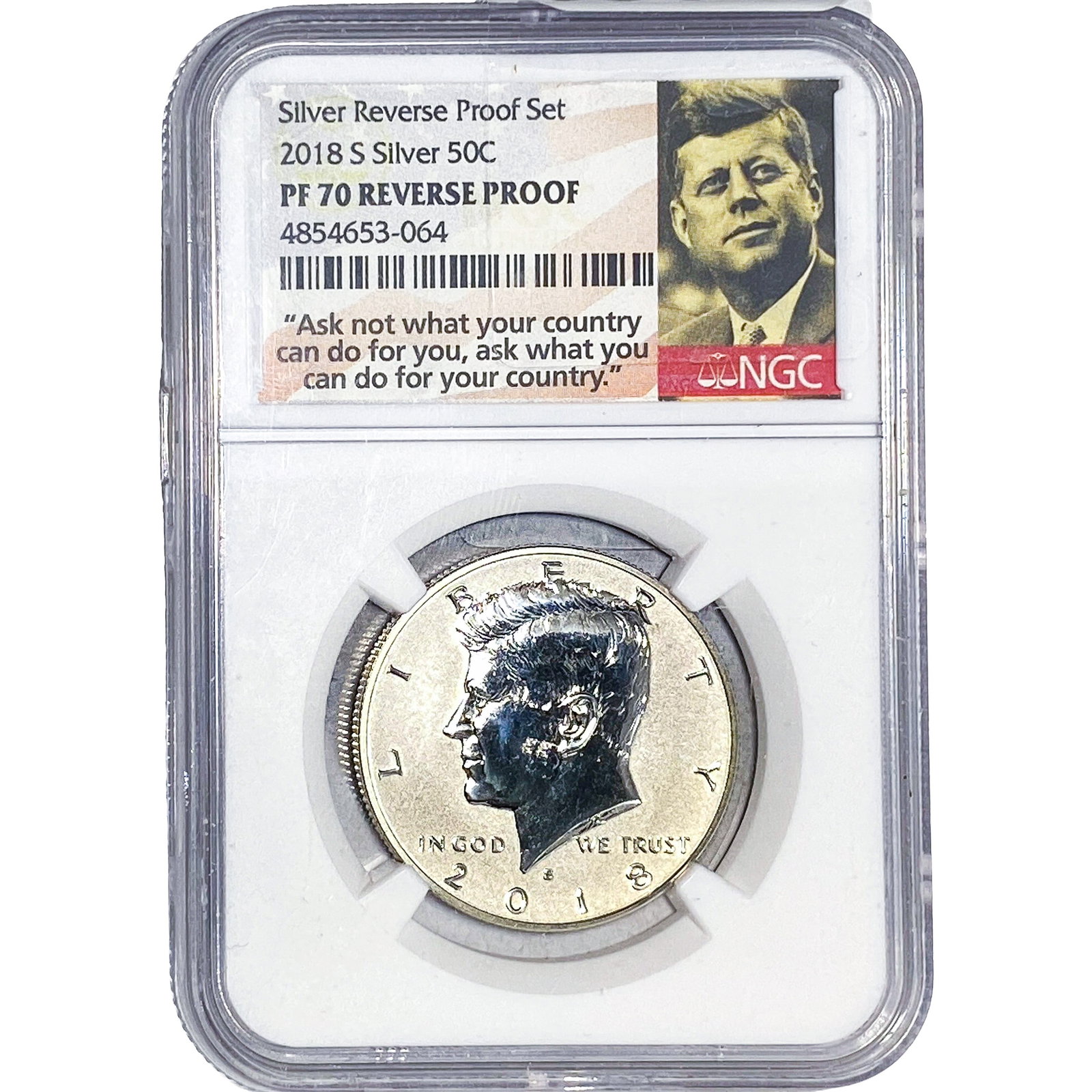 2018-S Kennedy Half Dollar NGC PF70 Reverse Proof (1 of 2)