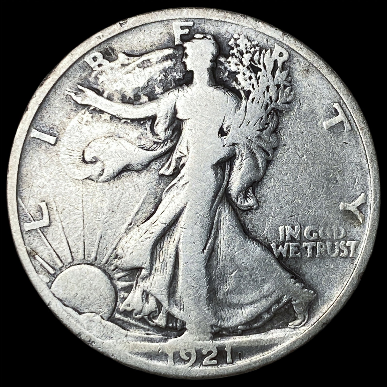 1921 Walking Liberty Half Dollar LIGHTLY CIRCULATED (1 of 2)